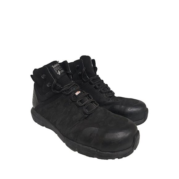 Timberland PRO Men's A297S Radius CTCP Mid Athletic Work Boots Black Size 12W - Picture 1 of 9